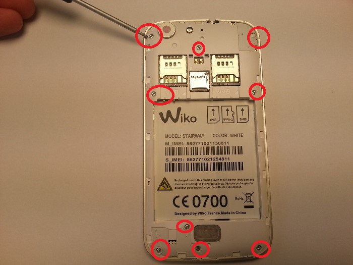 R&eacute;paration Wiko Stairway